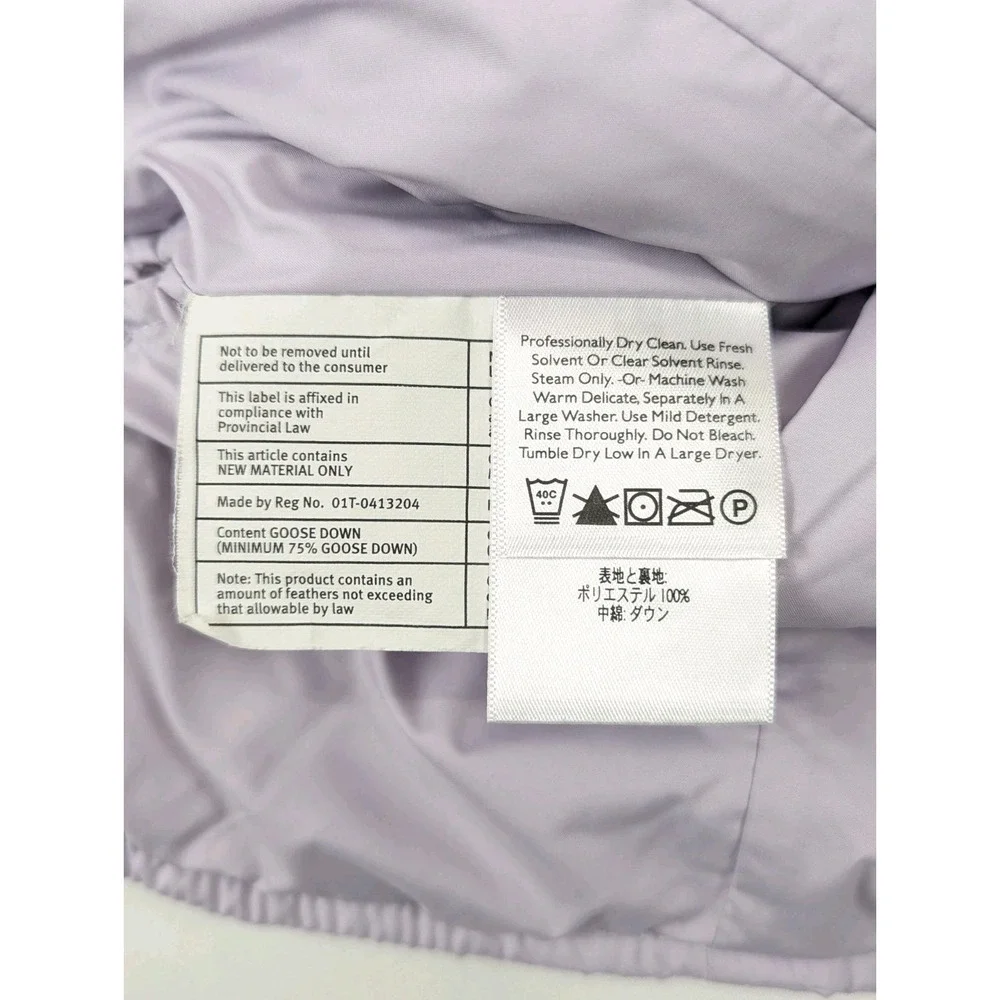 Eddie Bauer Vest Womens Medium Purple Premium Goose Down Quilted Puffer Full Zip - Picture 11 of 12
